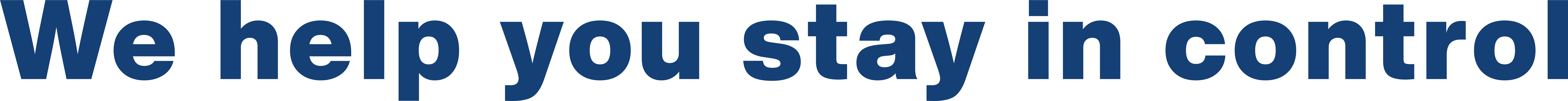 We help you stay in control